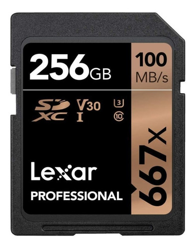 Memoria Lexar Professional 667x Sdxc Uhs-i 256gb U3 V30