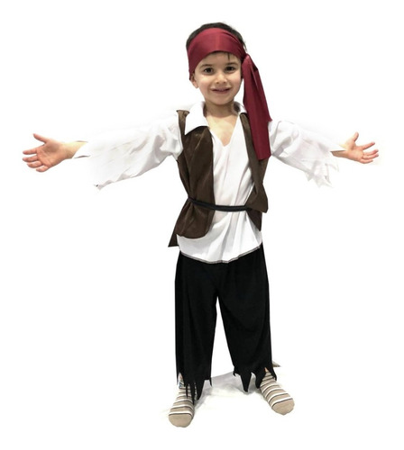 Disfraz Niño Pirata - Talles S,m,l - Universo Mágico