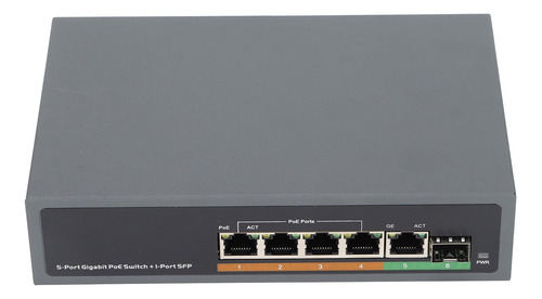 Interfaz De Fibra Óptica Gigabit Sfp De 5 Puertos Poe Switch