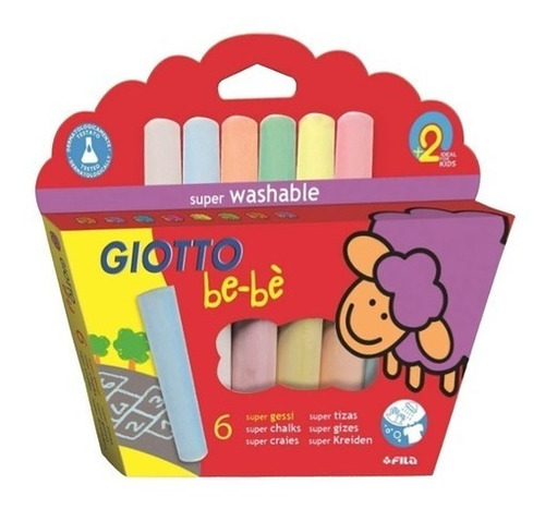 Giotto Bebé X6 Super Tizas De Colores Para Niños