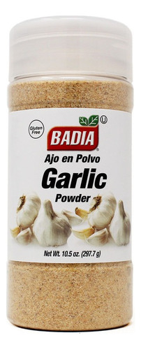 Ajo en polvo 297.7grs Badia Garlic Powder Gluten Free Kosher