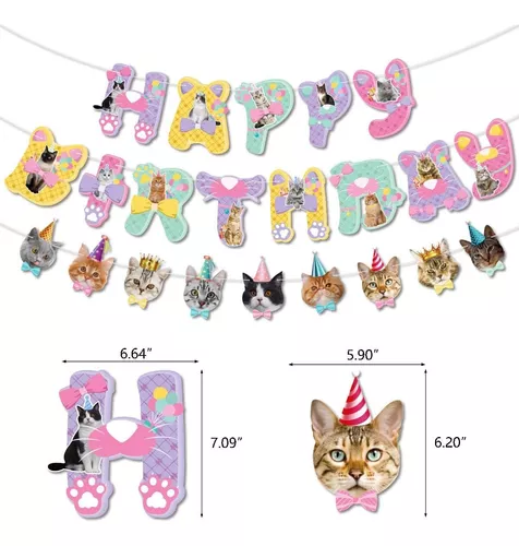 Kit decoración cumpleaños Gatos