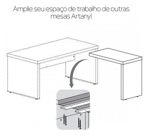 Escritório Completo Next 1 Porta 5 Gavetas