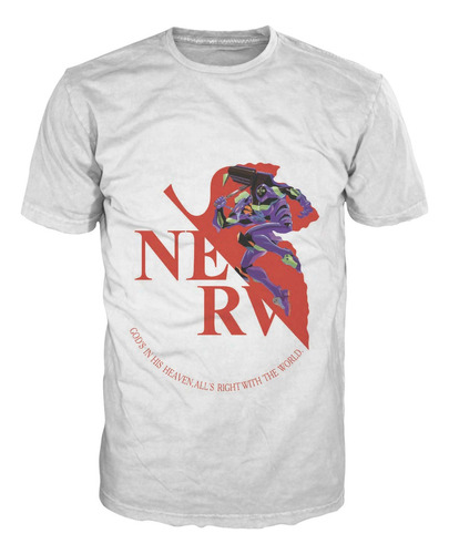 Camiseta Evangelion Asuka Eva Nerv Anime Personalizable 5