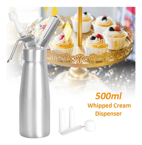A * Dispensador De Crema Batida Profesional Acero Inoxidable