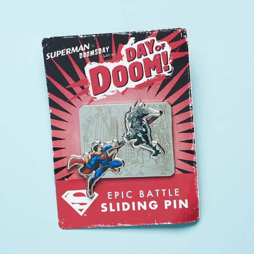 Pin Metalico Day Of Doom! Superman Vs Doomsday Exclusivo