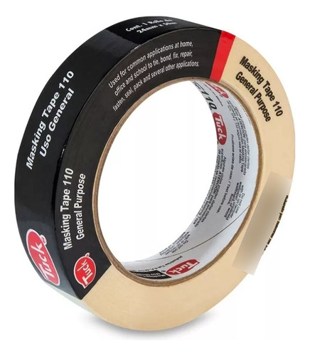 Kit C/36 Masking Tape Tuk 110 24mm X 50m Uso General Crema Lisa
