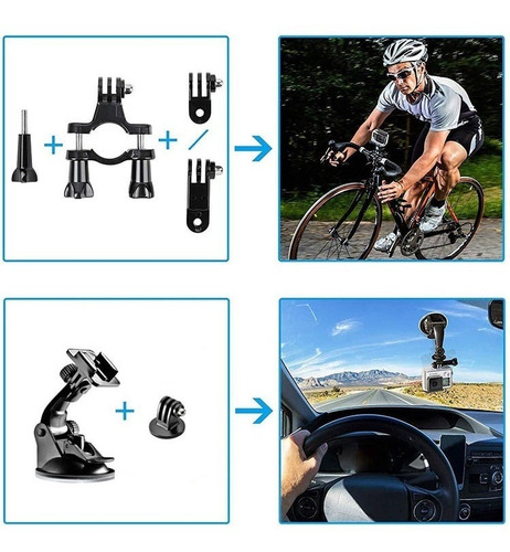 Kit De Accesorios Universal Para Cámara De Acción 46 Piezas