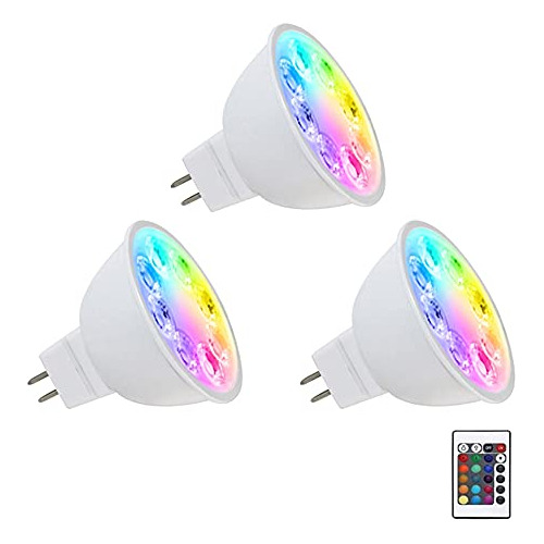 Bombillas Led Mr16 Que Cambian De Color, Luz Bipin Gu5....