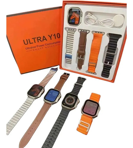 Smartwach Y10 4 Mallas Podómetro-bpm-calorías-modo Deporte Gris