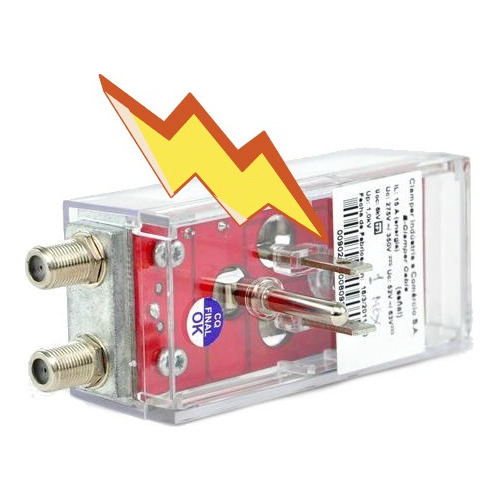 Protector Contra Rayos Contacto Eléctrico Coaxial E-clamper