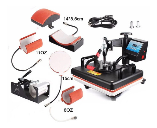 Plancha Sublimación Y Transfer, Maquina 5 En 1 Unlimited Ink