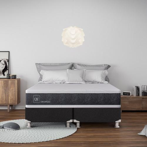 Box Spring Ortopedic 2 Plazas + Set Olmo + Almohadas