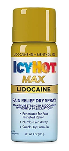 Icy Hot Max Strength Pain Relief Spray Con Lidocaína Más Men