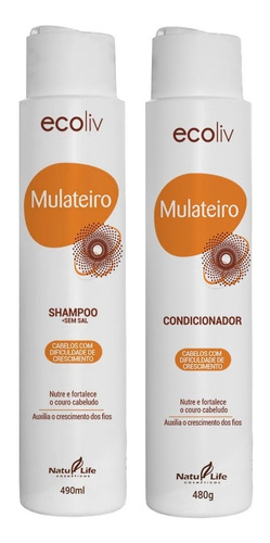 Kit Shampoo + Cond. Mulateiro Crescimento Fortalec, Ecoliv