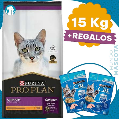 Comida Cat Adulto Purina Proplan Urinary Care 15 Kg + Regalo