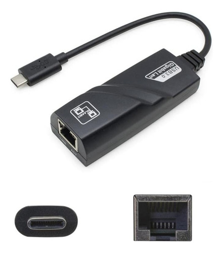 Adaptador Usb C A Rj45 Ethernet Conexión A Red Lan 1000mbps