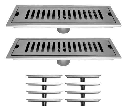 Bf-t63-30 Set 10 Coladeras 30x10 Acero Inox Satinada