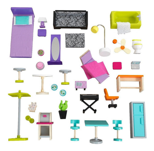 Mega Casa De Muñecas Uptown Kidkraft Con Accesorios