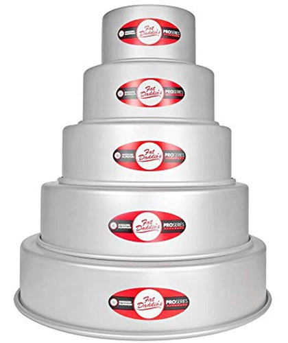 Fat Daddios 5 Tier 3 5 7 9 11 And 13 Round Cake Pan Set