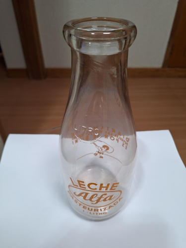 Botella De Leche Alfa Antigua De Colección