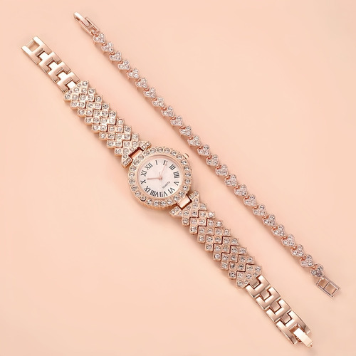 Set De 6 Relojes De Lujo Con Diamantes Y Pulseras
