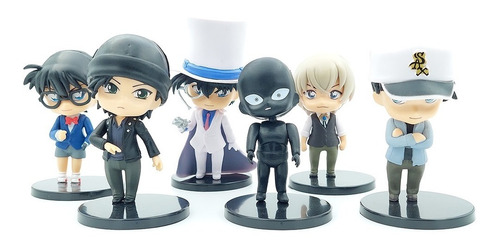 Set De 6 Figuras Detective Conan Anime De Colección