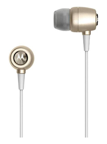 Fone Moto Earbuds Metal Dourado Autorizada Motorola