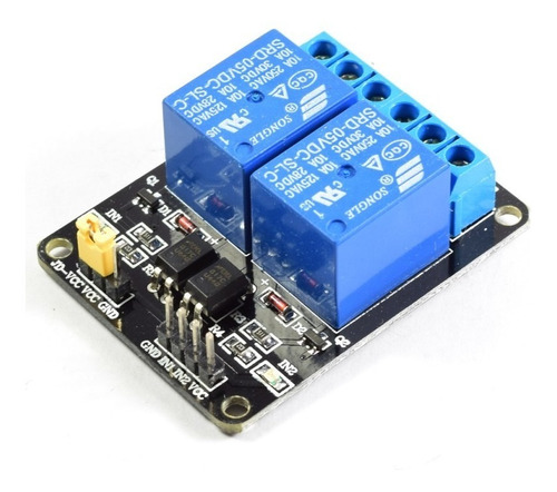 Modulo Relevador De 2 Canales A 5v 10a Lowlevel Relay Rele