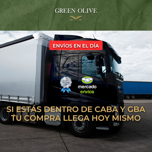 Aceitunas Negras Nat. Green Olive N° 000 X 200 Gr. Esc. Pet