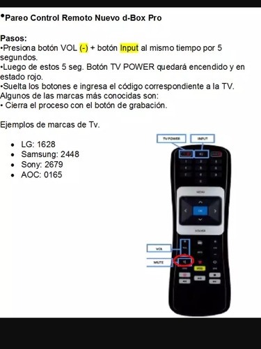 Control Remoto Smart Vtr Dbox Pro