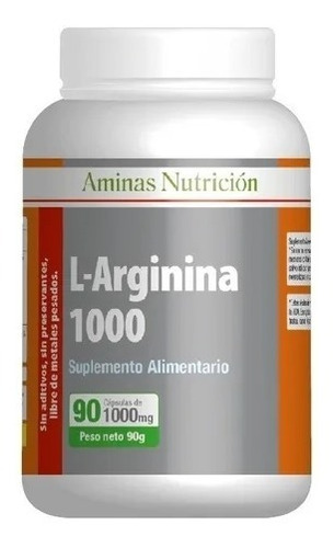 L Arginina Arginine 1000mg 90cap Oxido Nitrico Envio Gratis