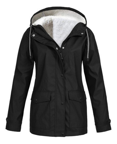 Chaqueta Impermeable N Coat Para Mujer, Color Liso, Para Ext