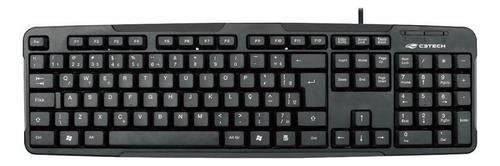 Teclado C3Tech KB-12BK QWERTY português Brasil cor preto