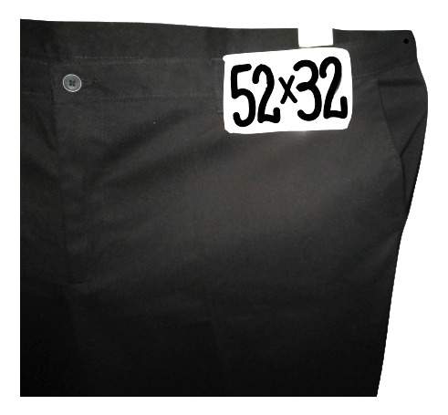 Pantalon Negro Casual/ Vestir De Hombre Talla 52x32 George