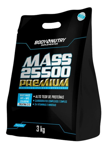 Mass Premium 25500 - 3.000g Milk Shake Morango - Body Nutry