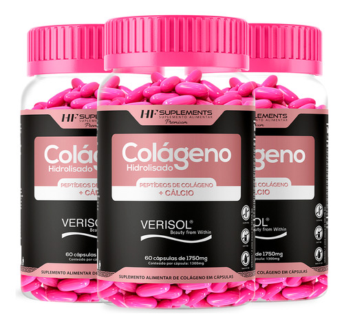 3x Colageno Verisol 60 Capsulas Hf Suplements Original