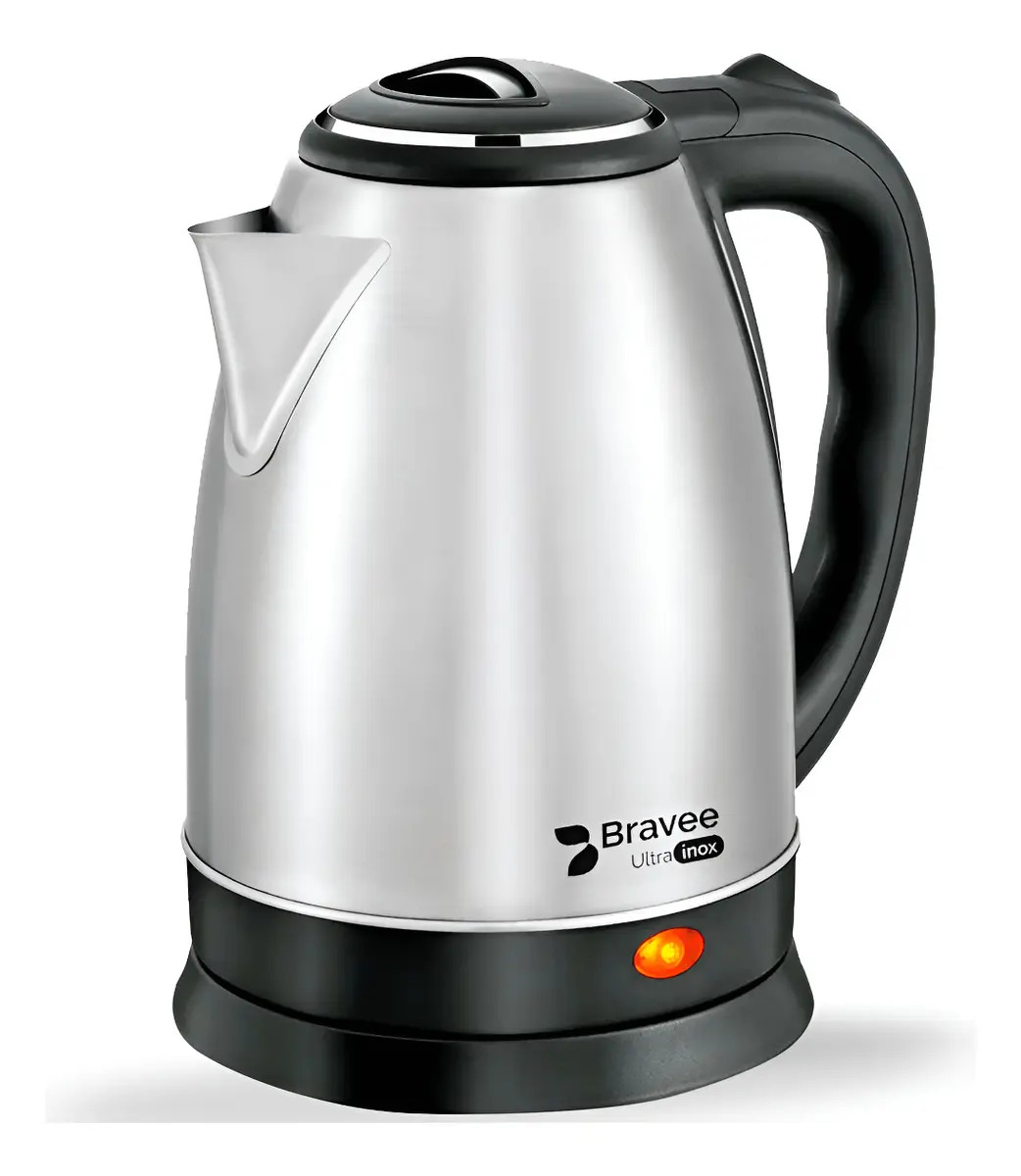 Chaleira Elétrica Bravee Ultra Inox 1.8l Prateada Desliga Automático Prateado 127v