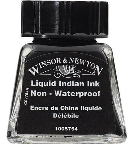 Tinta de dibujo Winsor & Newton, 14 ml, tinta india líquida 1005754