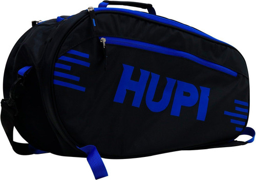 Raqueteira Hupi Pro Preto E Azul Para Beach Tennis E Padel