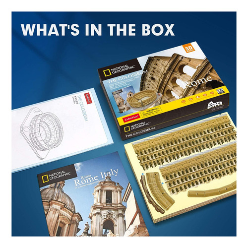 Fl El Coliseo Roma Puzzle 3d Natgeo 131 Piezas Cubicfun