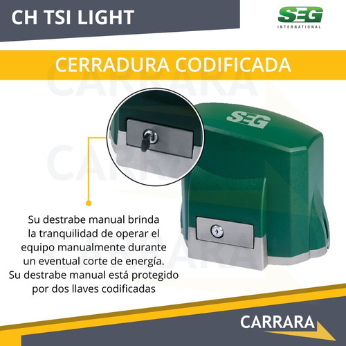Kit Rápido Motor Portón Automático Corredizo Ch Tsi Control