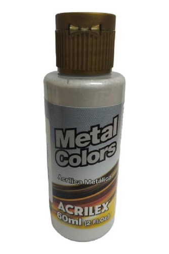 Tinta Acrílica Metal Colors Prata - 533 - Acrilex - 60ml