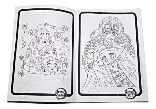 Livro para colorir Demon Slayer do desenho animado Zenitsu imprimível e  online