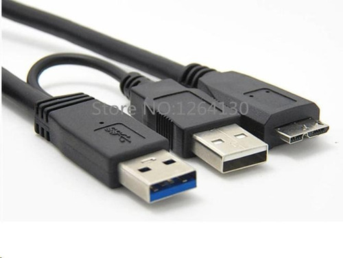 Cable Usb 3.0 Macho Para Hdd 2.5 Lector Dvd Bdr Externo En Y