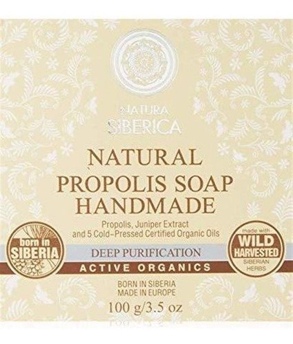 Natura Organics Siberica Activo 100% Natural Propóleos Jabón