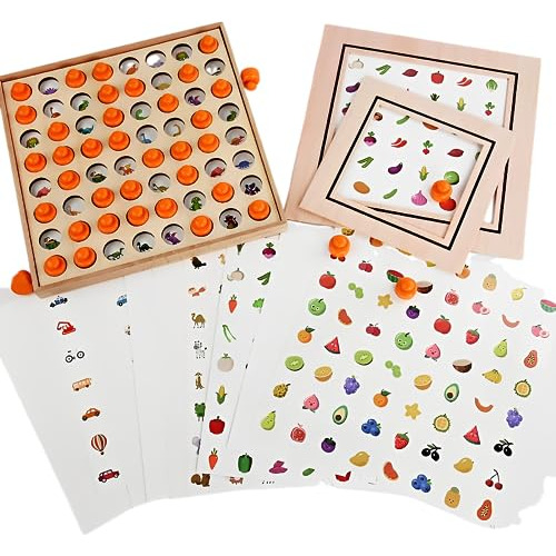 Juego De Tablero De Memoria De Madera Montessori 3 1