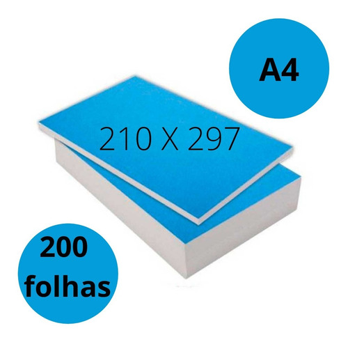 Papel Sublimático A4 Fundo Azul 200 Folhas 90g 