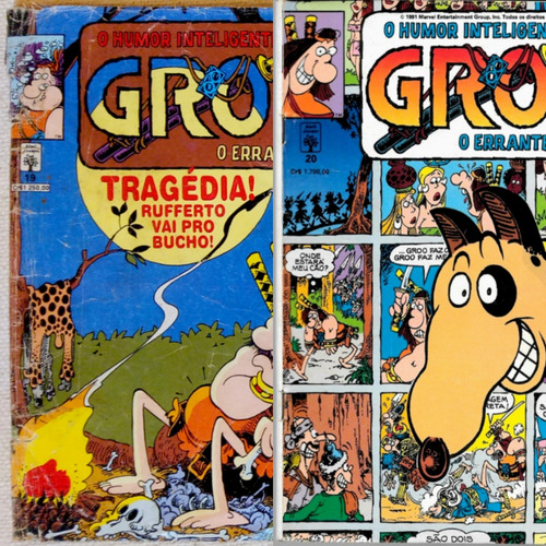 Hq 2 O Humor Inteligente De Groo O Errante 19 E 20*(sem Capas) Aragones Marvel Abril 1991 (Usado)