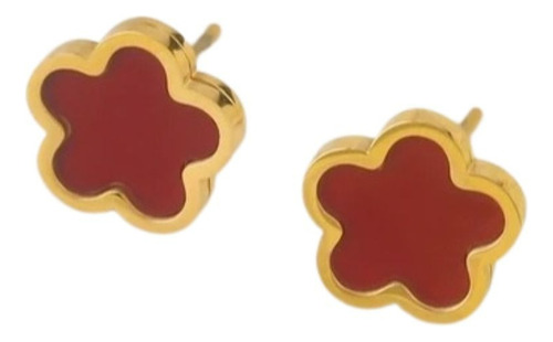 Set Collar, Aretes Y Pulsera Flor + Caja De Regalo